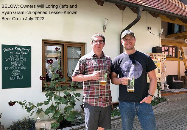 Owners-Will-Loring-left-and-Ryan-Gramlich-opened-their-brewery-Lesser-Known-Beer-Co.-in-July-2022