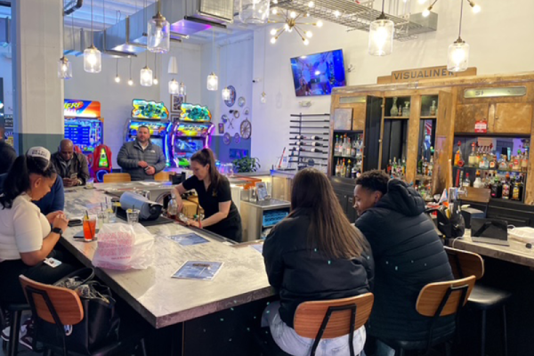 Affectionately nicknamed the Visualiner Bar, our ROARcade offers plenty of gaming and food and beverage options! Photo 2