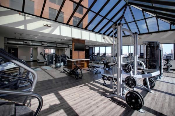 Located on the rooftop of our third floor the 2,500 sq.ft. health club offers a wide range of cardio and workout machines. Open 24/7 Photo 17
