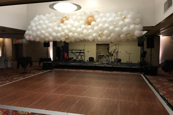Dance Floor and Stage set up in Sycamore Ballroom Photo 6